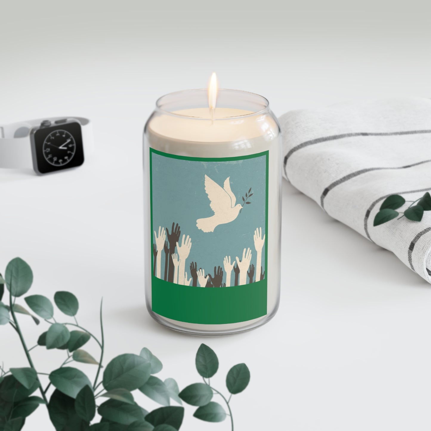 Peaceful Dove Scented Candle | Eco-Friendly Aromatherapy | Ideal Gift for Home Decor, Meditation, Weddings, Affirmations