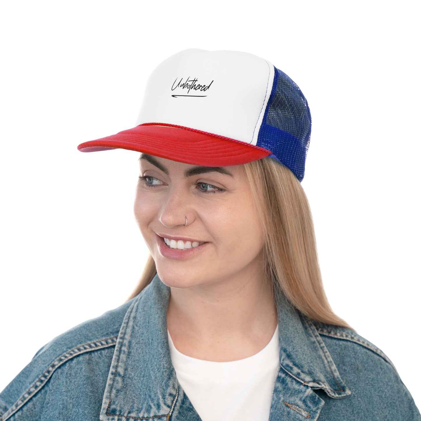 Unbothered Trucker Cap | Stylish Casual Headwear for Relaxed Vibes, Perfect for Outdoor Activities and Gift Giving