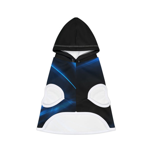 Stylish Pet Hoodie with Blue Wave Design, Cozy Dog Apparel, Pet Fashion, Gift for Dog Lovers, Warm Hooded Jacket for Pets