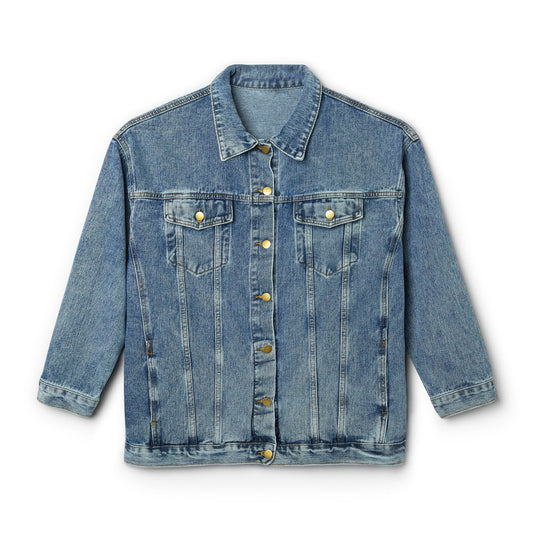 Chic Women's Denim Jacket - (Design is on the back!)