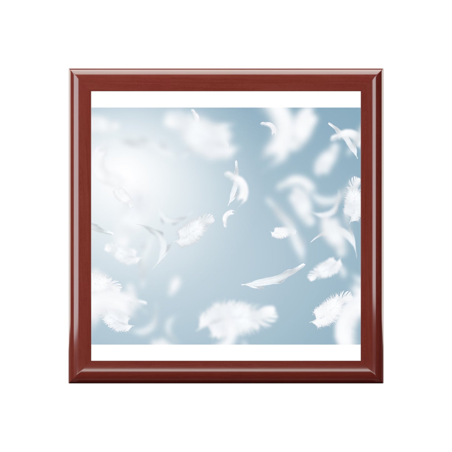 Elegant Feather Jewelry Box - Perfect for Gifts, Special Occasions, Organizing Accessories, Home Decor, Keepsake Storage