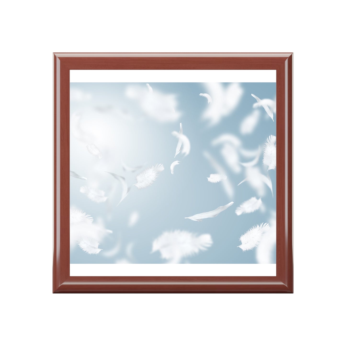 Elegant Feather Jewelry Box - Perfect for Gifts, Special Occasions, Organizing Accessories, Home Decor, Keepsake Storage