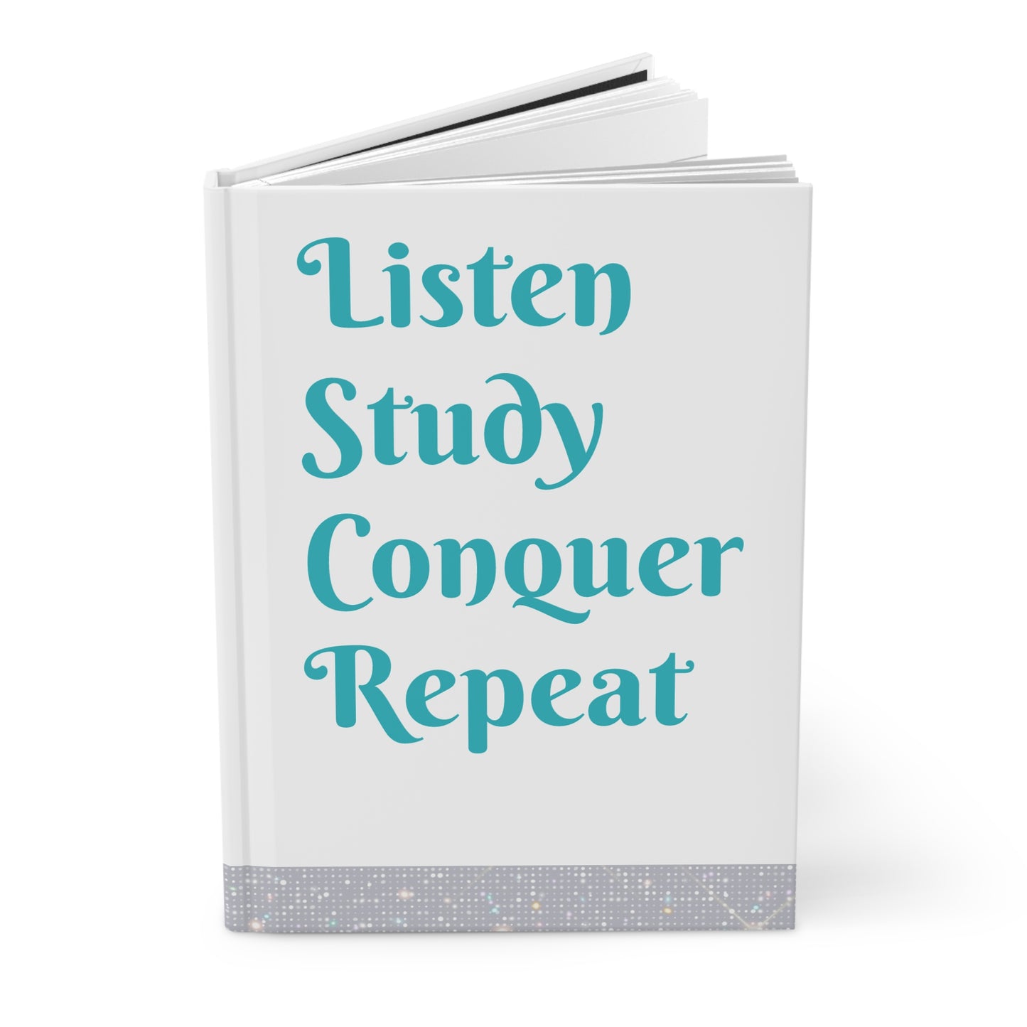 Motivational Hardcover Journal, Inspirational Notebook for Students, Study Planner, Goal Tracker, Gift for Graduates, Conquer Your Studies