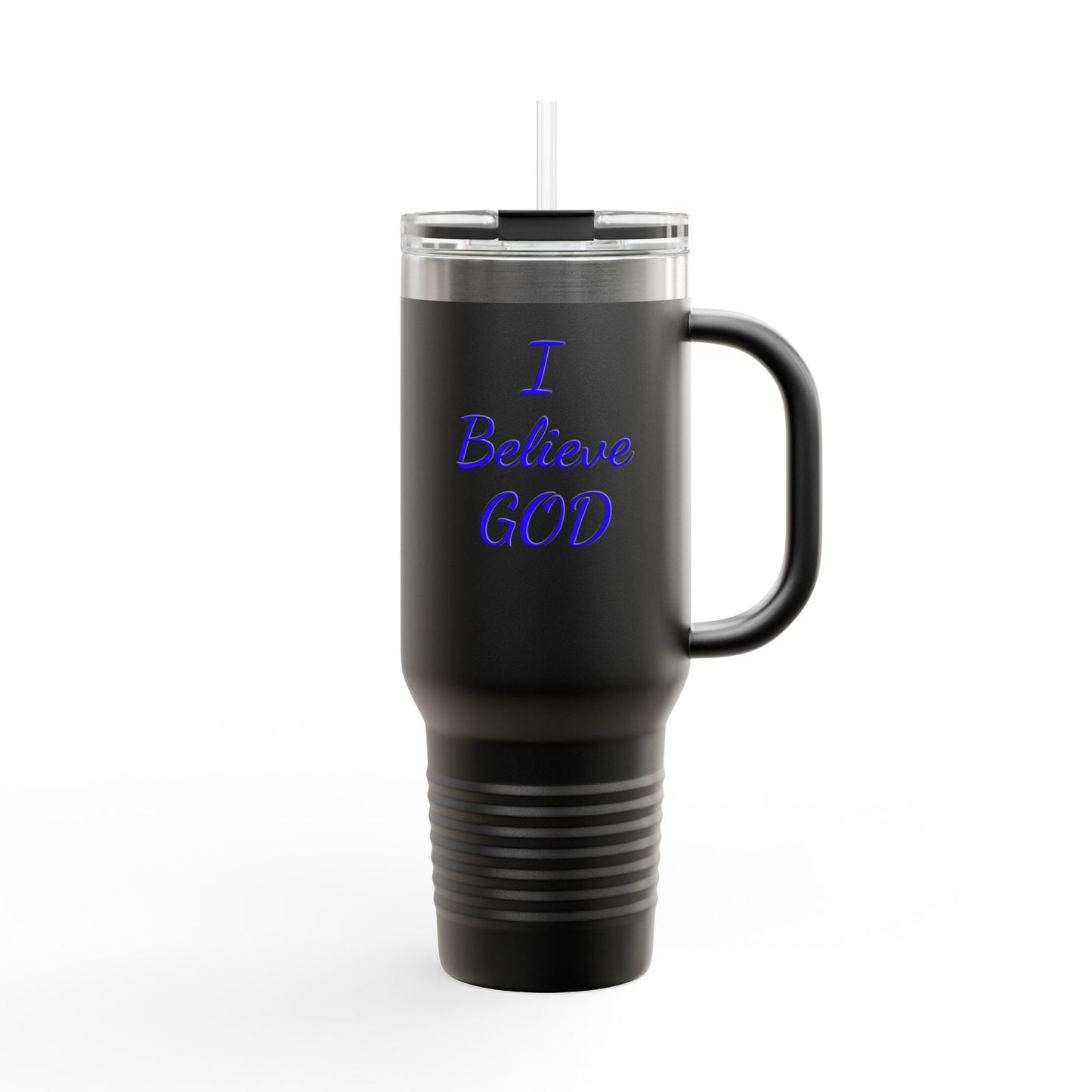 Faith-Inspired Insulated Travel Mug, Perfect for On-the-Go Sips, Gift for Believers, 40oz Coffee Cup for Road Trips, I Believe God