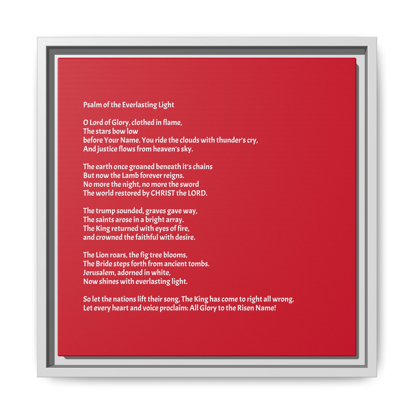 Psalm of the Everlasting Light (This Psalm is not originally from the HOLY Bible, it is simply inspired by the HOLY Bible)