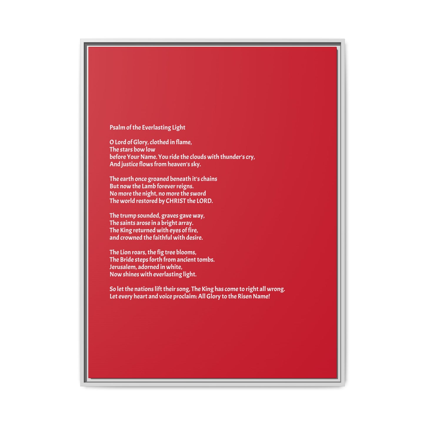 Psalm of the Everlasting Light (This Psalm is not originally from the HOLY Bible, it is simply inspired by the HOLY Bible)