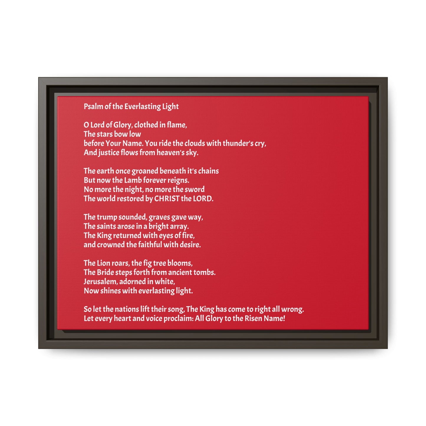 Psalm of the Everlasting Light (This Psalm is not originally from the HOLY Bible, it is simply inspired by the HOLY Bible)