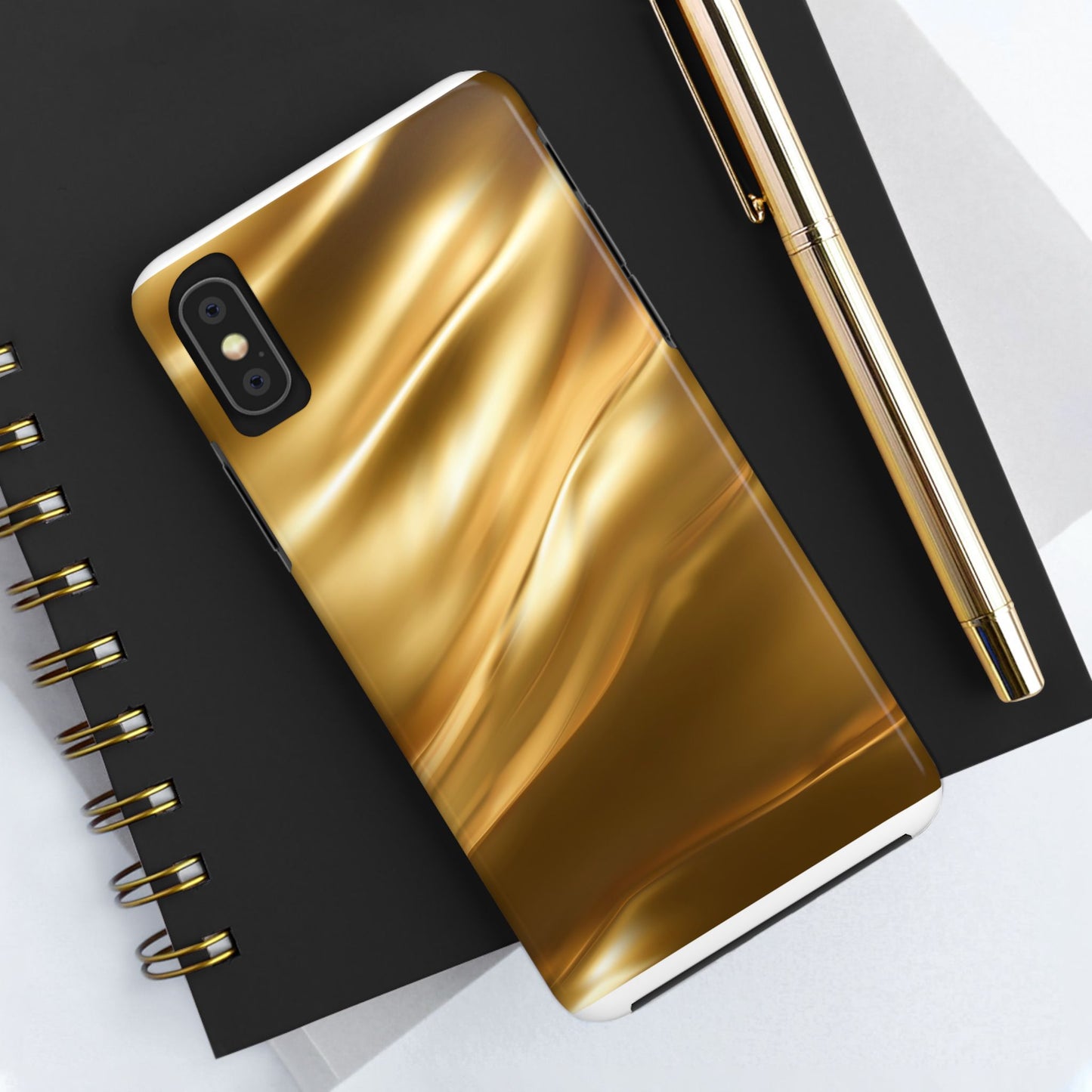 Luxurious Gold Phone Case, Tough Phone Cover, Premium Cell Phone Protector, Stylish Phone Accessory, Gift for Her