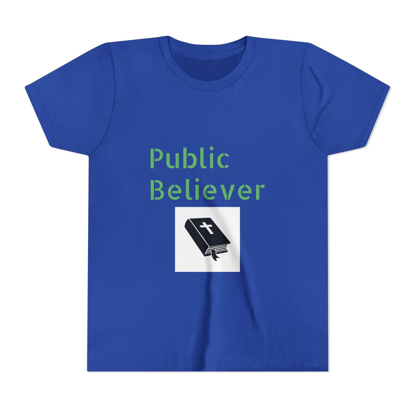 Public Believer Youth Tee | Christian Youth Shirt | Faith-Based Gift | Casual Wear | Sunday School Outfit | Inspirational Top