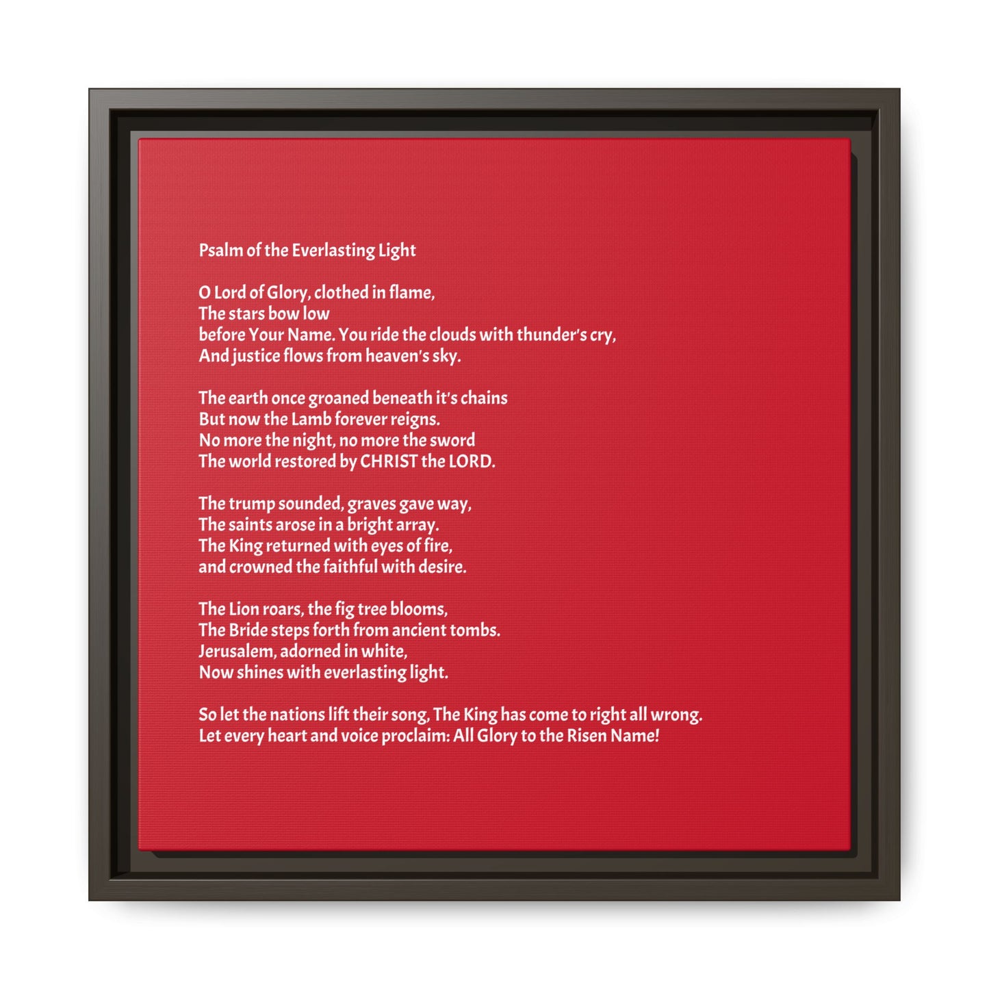 Psalm of the Everlasting Light (This Psalm is not originally from the HOLY Bible, it is simply inspired by the HOLY Bible)