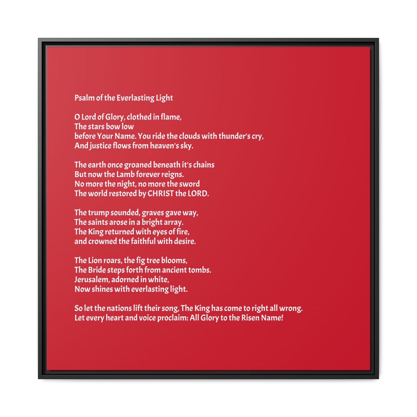 Psalm of the Everlasting Light (This Psalm is not originally from the HOLY Bible, it is simply inspired by the HOLY Bible)