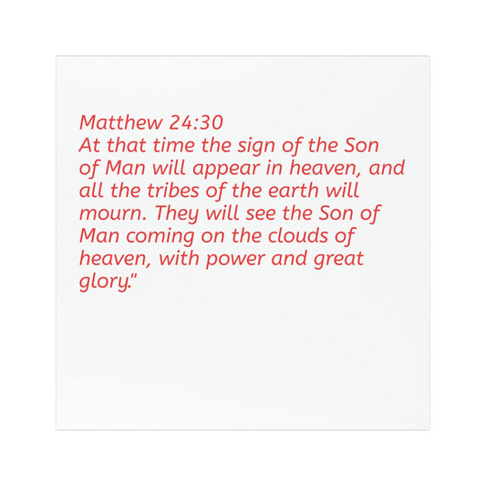 Matthew 24:30. Car Magnet.