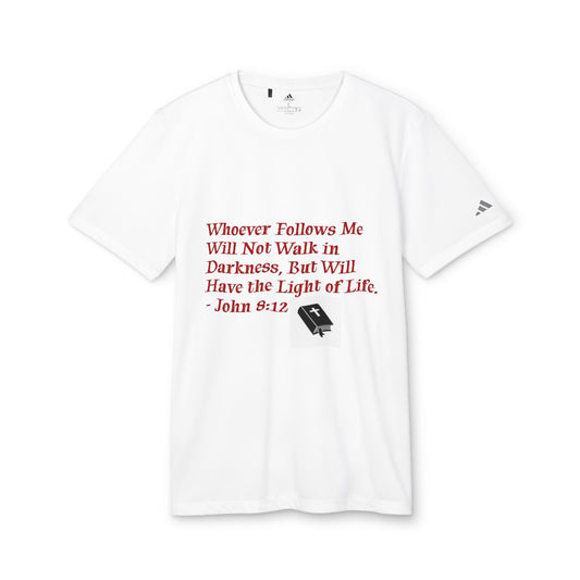 Women's Adidas T-shirt - John 8:12 Sports Tee
