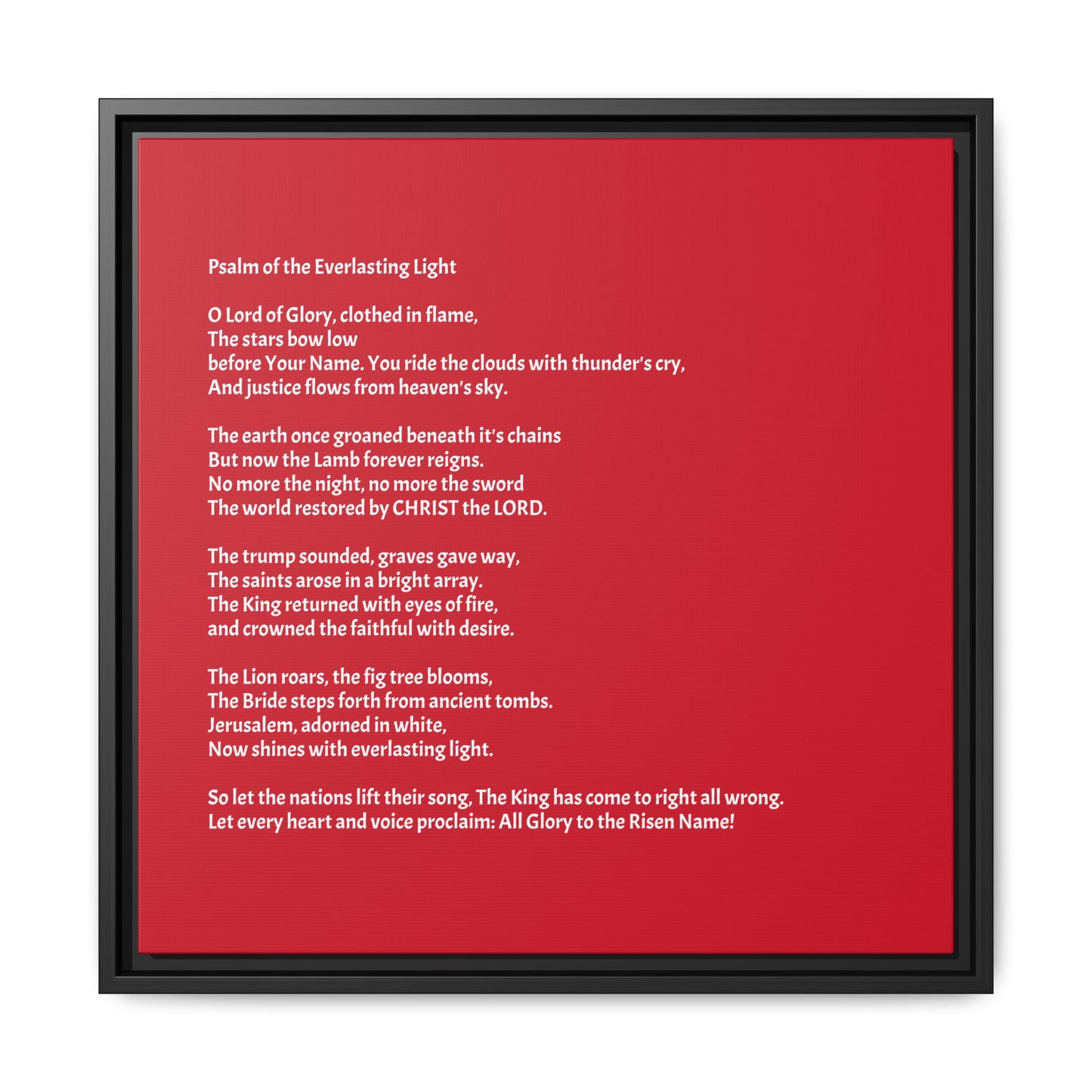 Psalm of the Everlasting Light (This Psalm is not originally from the HOLY Bible, it is simply inspired by the HOLY Bible)