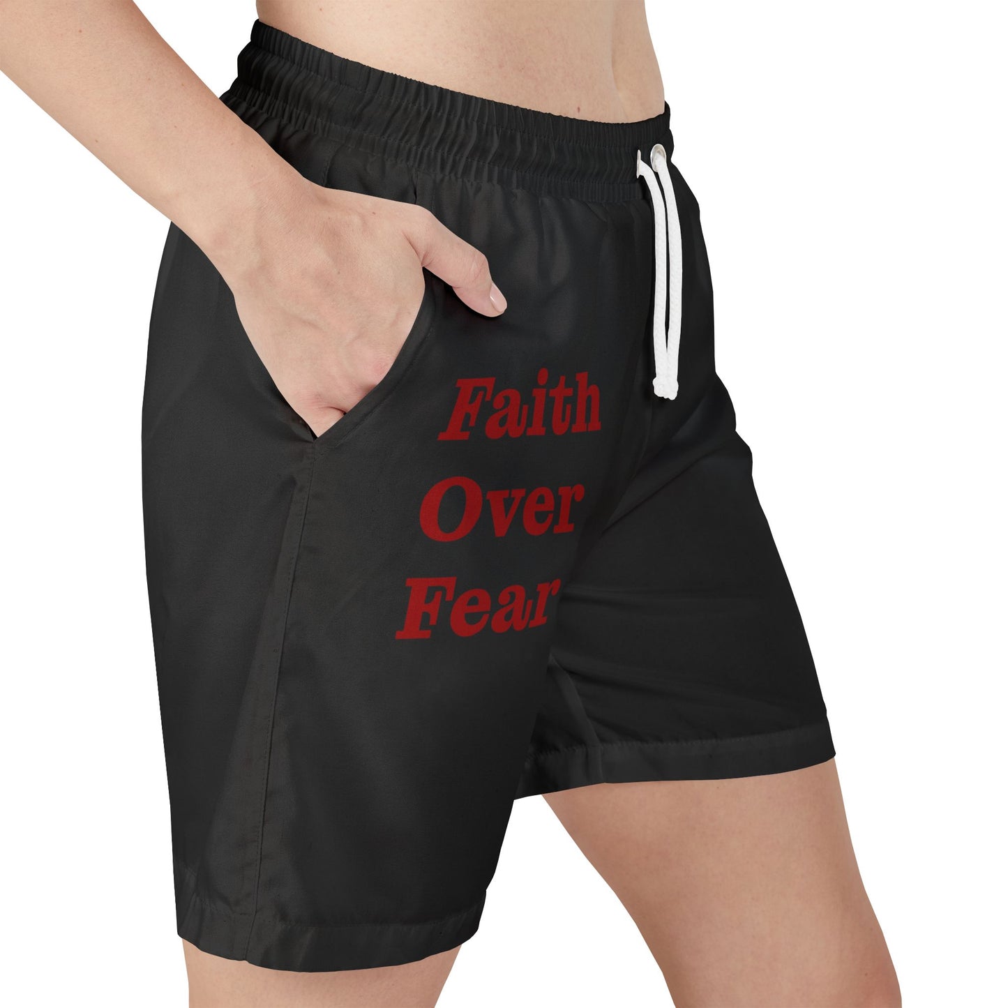 Faith Over Fear Unisex Swim Shorts