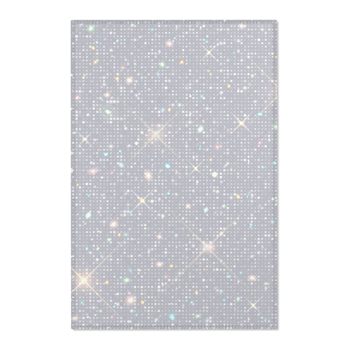 Sparkling Stars Area Rug, Cosmic Home Decor, Living Room Carpet, Bedroom Rug, Shimmering Floor Mat, Celestial Gift Idea