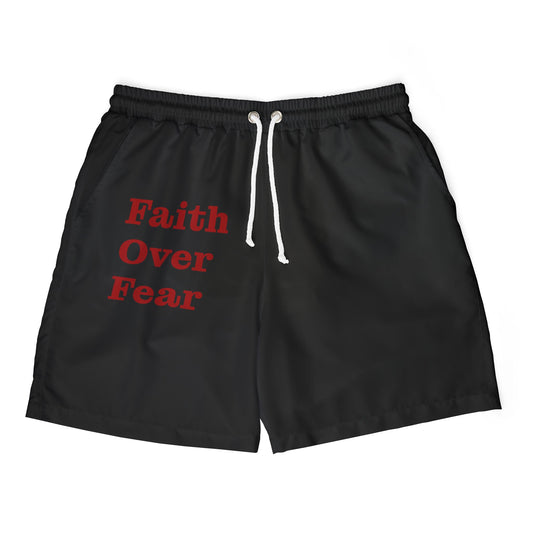 Faith Over Fear Unisex Swim Shorts