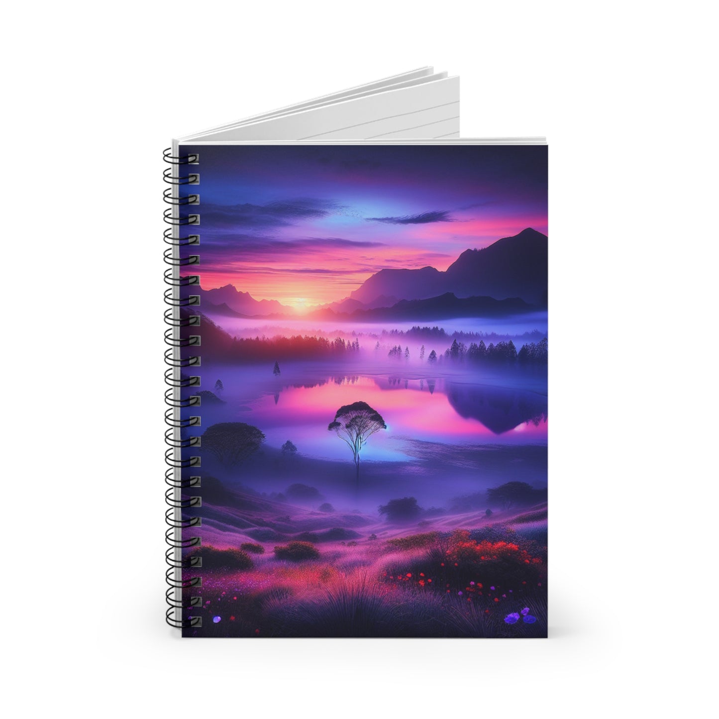 Serene Nature Spiral Notebook - Ruled Lines, Dream Journal, Travel Planner, Gift for Students, Inspirational Note-taking