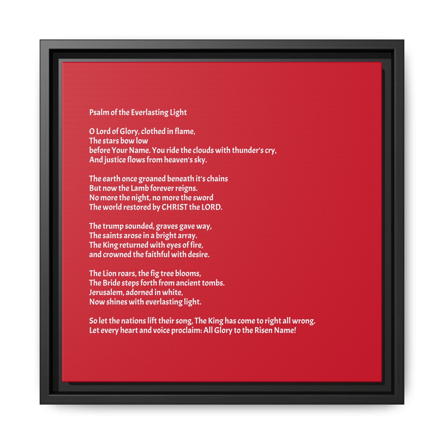 Psalm of the Everlasting Light (This Psalm is not originally from the HOLY Bible, it is simply inspired by the HOLY Bible)