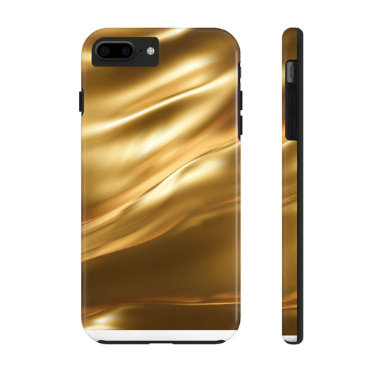Luxurious Gold Phone Case, Tough Phone Cover, Premium Cell Phone Protector, Stylish Phone Accessory, Gift for Her