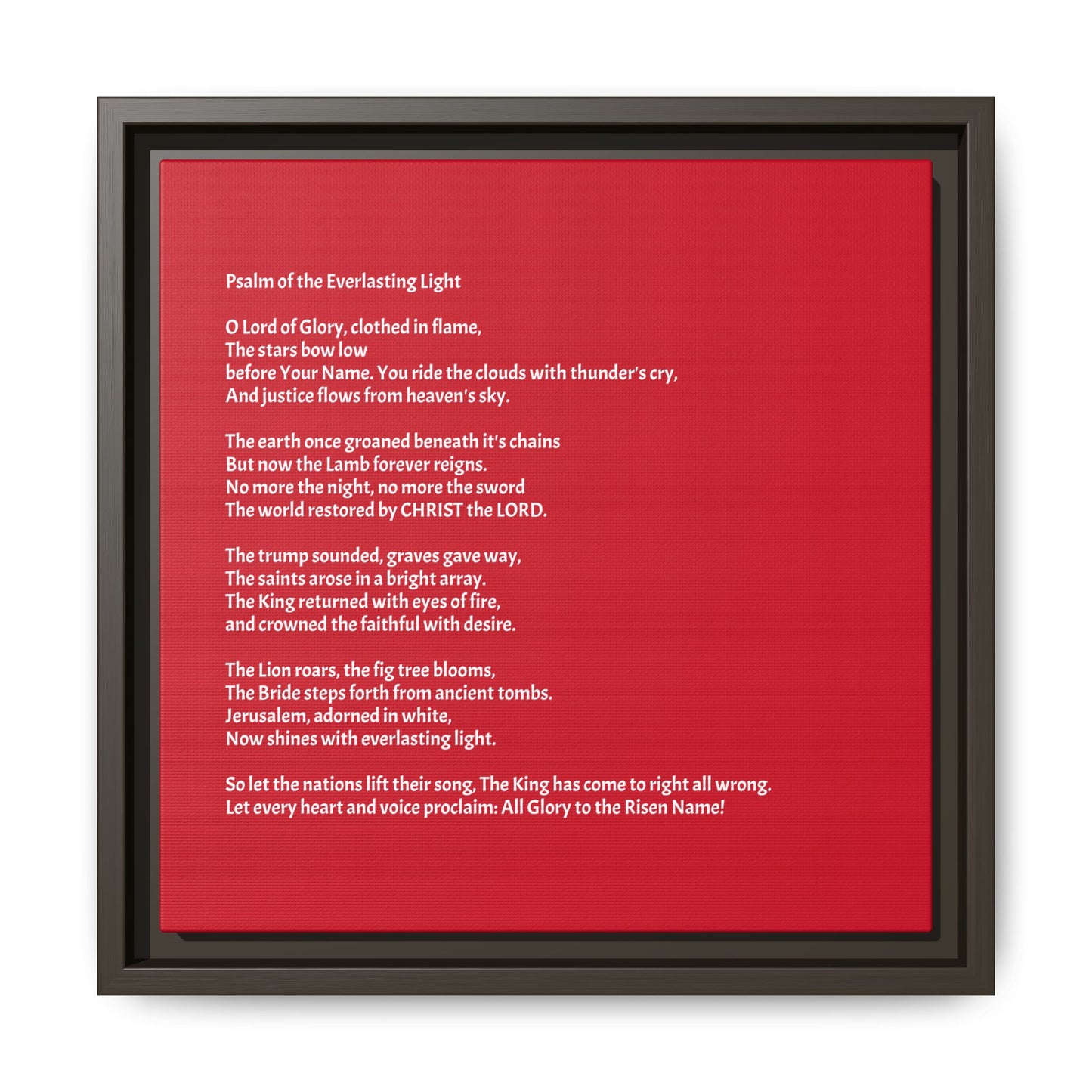 Psalm of the Everlasting Light (This Psalm is not originally from the HOLY Bible, it is simply inspired by the HOLY Bible)