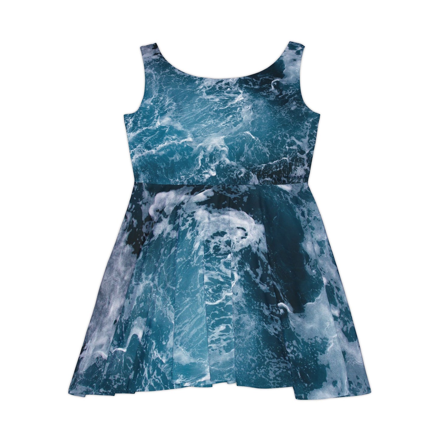 Ocean Wave Skater Dress for Women