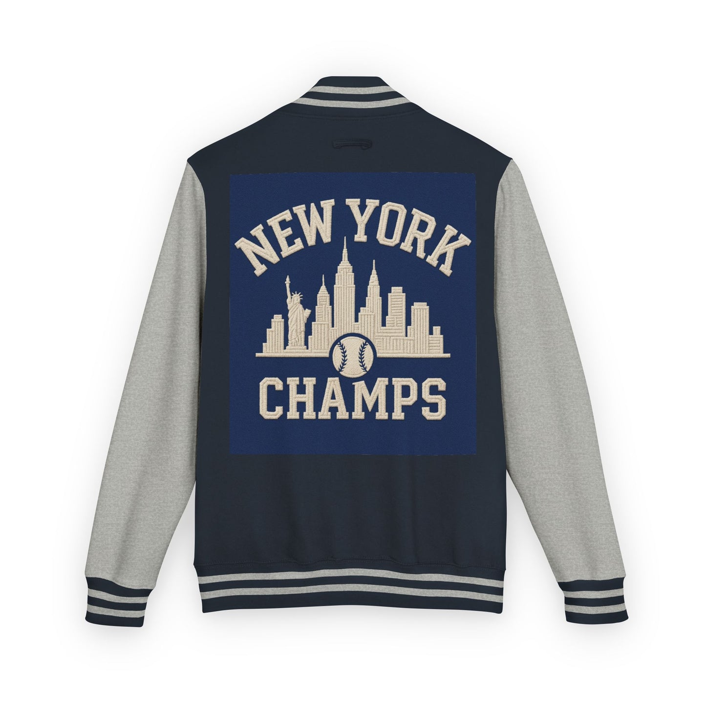 Unisex Heavyweight New York Champs Letterman Jacket | Streetwear, College Gear, Sports Fan Apparel, Retro Style, Graduation Gift