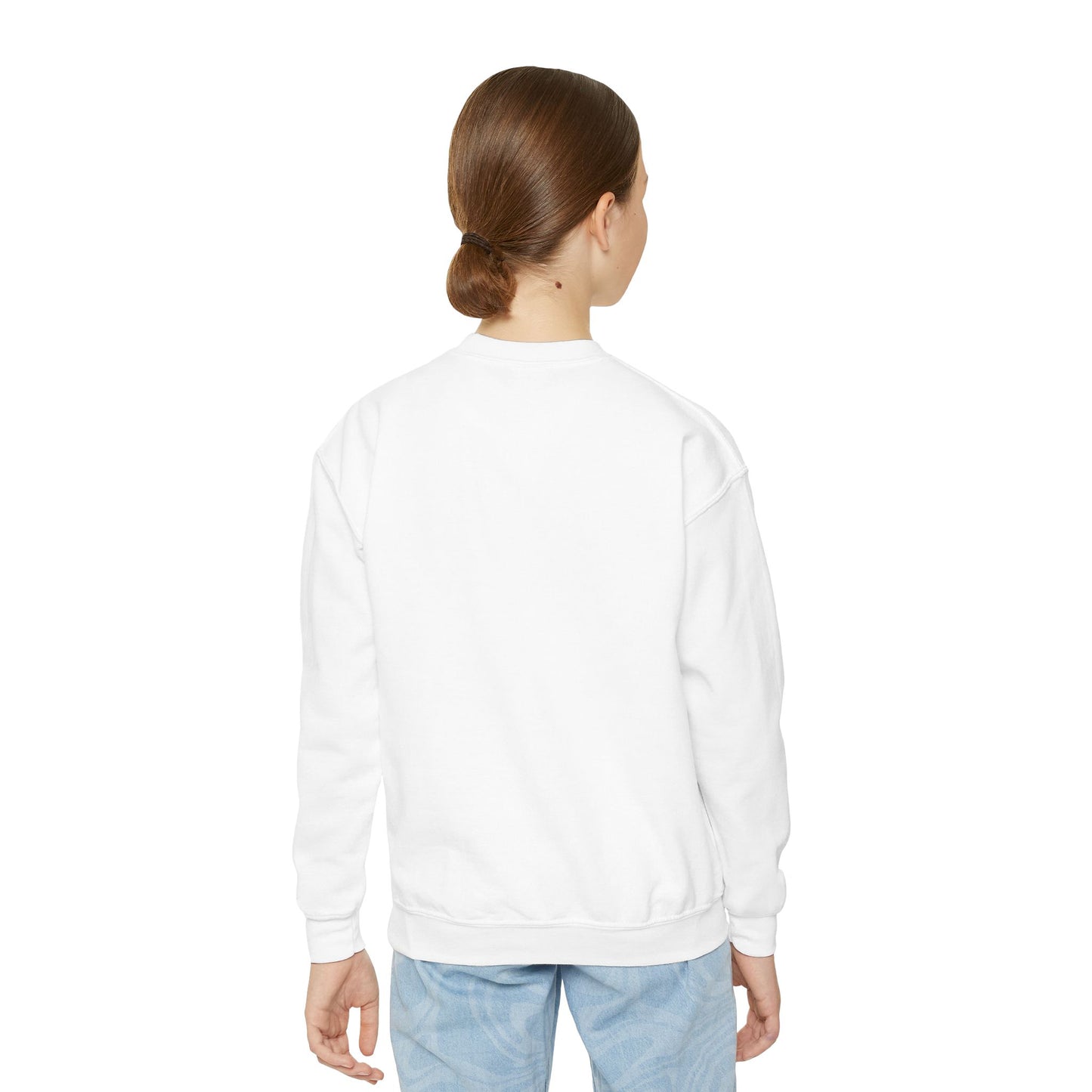 Cute Bunny Youth Crewneck Sweatshirt for Girls