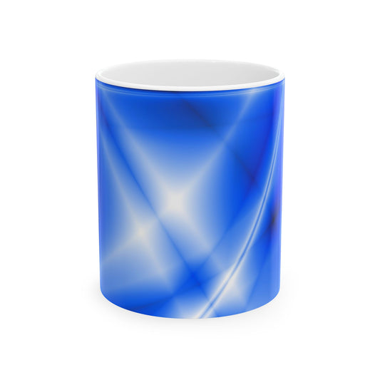 Stylish Blue Ceramic Mug - Modern Design, Perfect Gift for Coffee Lovers, Home Decor, Office Use, Birthdays, and Celebrations