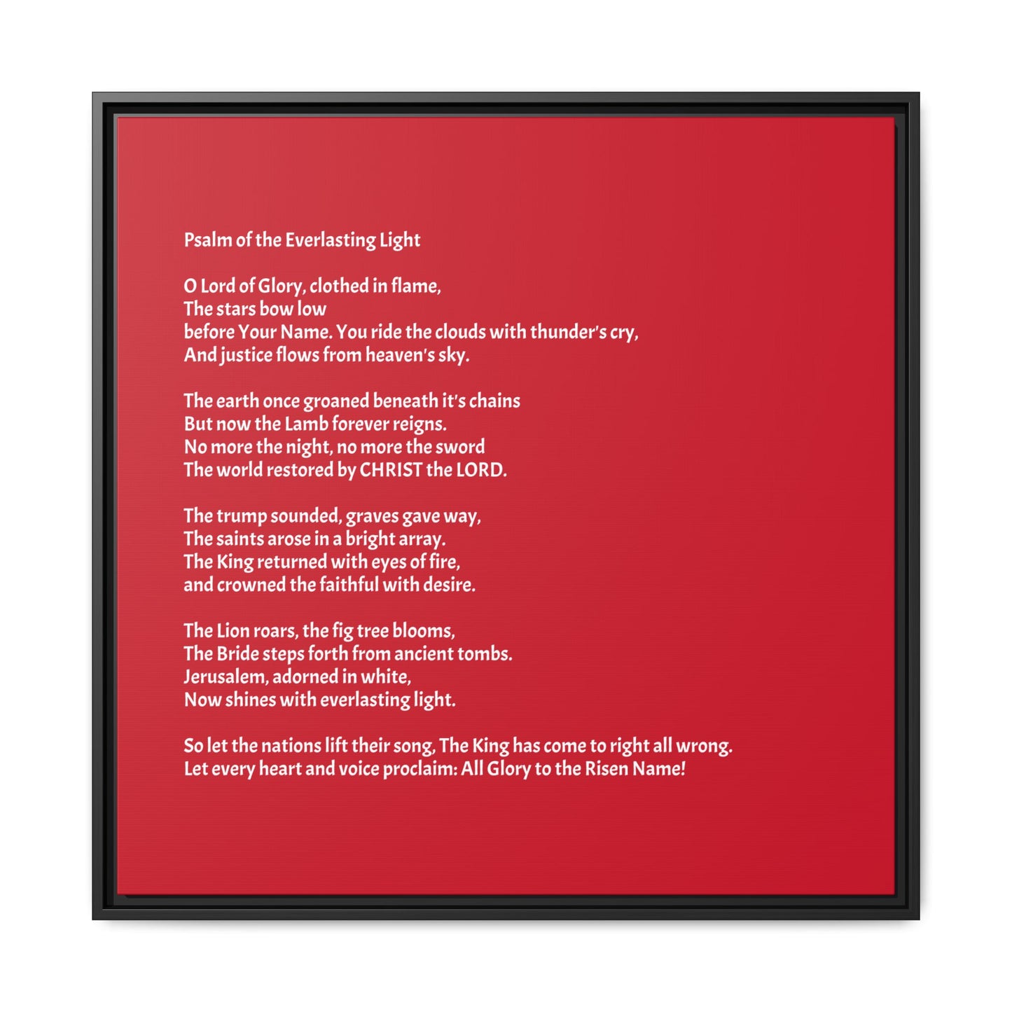 Psalm of the Everlasting Light (This Psalm is not originally from the HOLY Bible, it is simply inspired by the HOLY Bible)