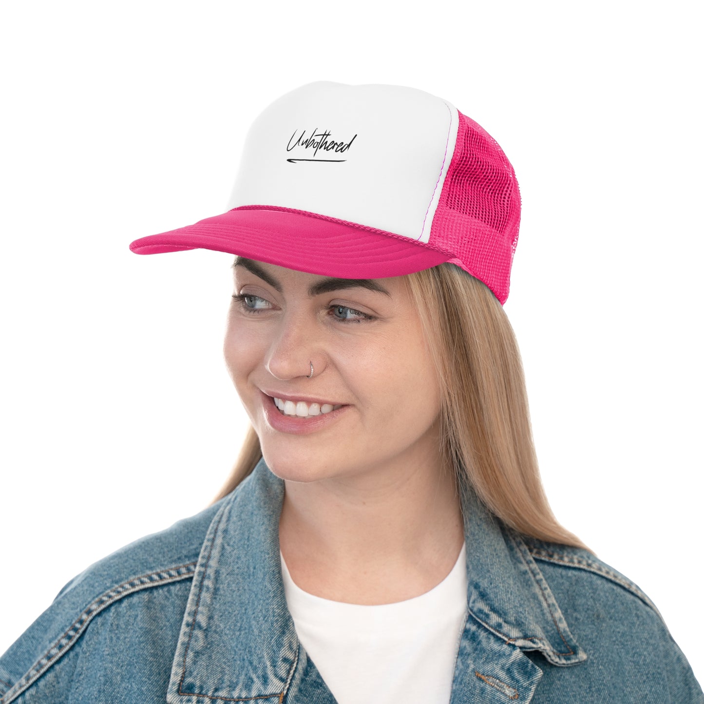 Unbothered Trucker Cap | Stylish Casual Headwear for Relaxed Vibes, Perfect for Outdoor Activities and Gift Giving