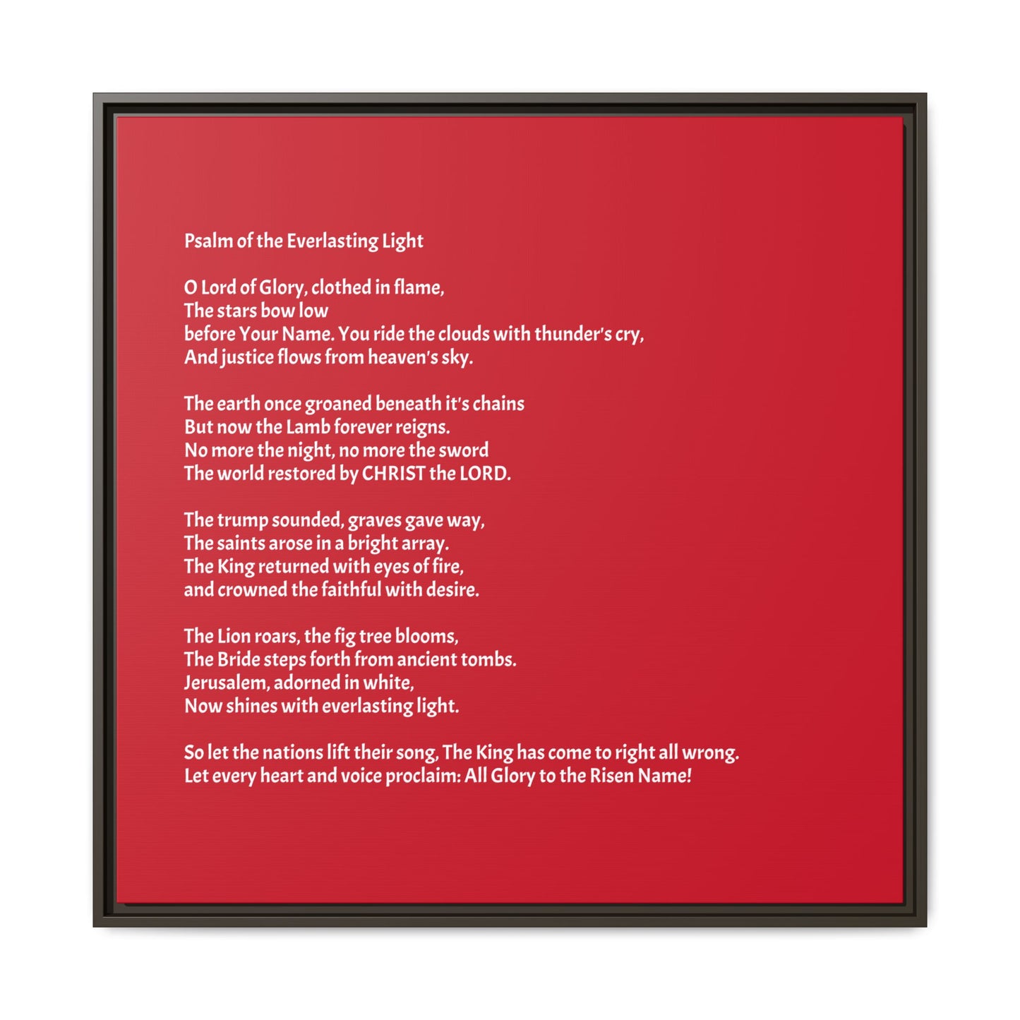 Psalm of the Everlasting Light (This Psalm is not originally from the HOLY Bible, it is simply inspired by the HOLY Bible)