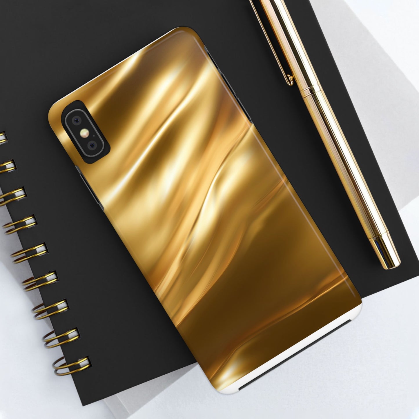 Luxurious Gold Phone Case, Tough Phone Cover, Premium Cell Phone Protector, Stylish Phone Accessory, Gift for Her