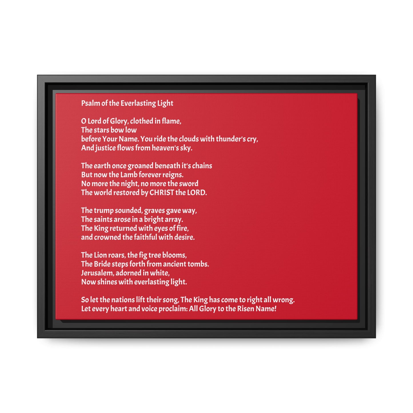 Psalm of the Everlasting Light (This Psalm is not originally from the HOLY Bible, it is simply inspired by the HOLY Bible)