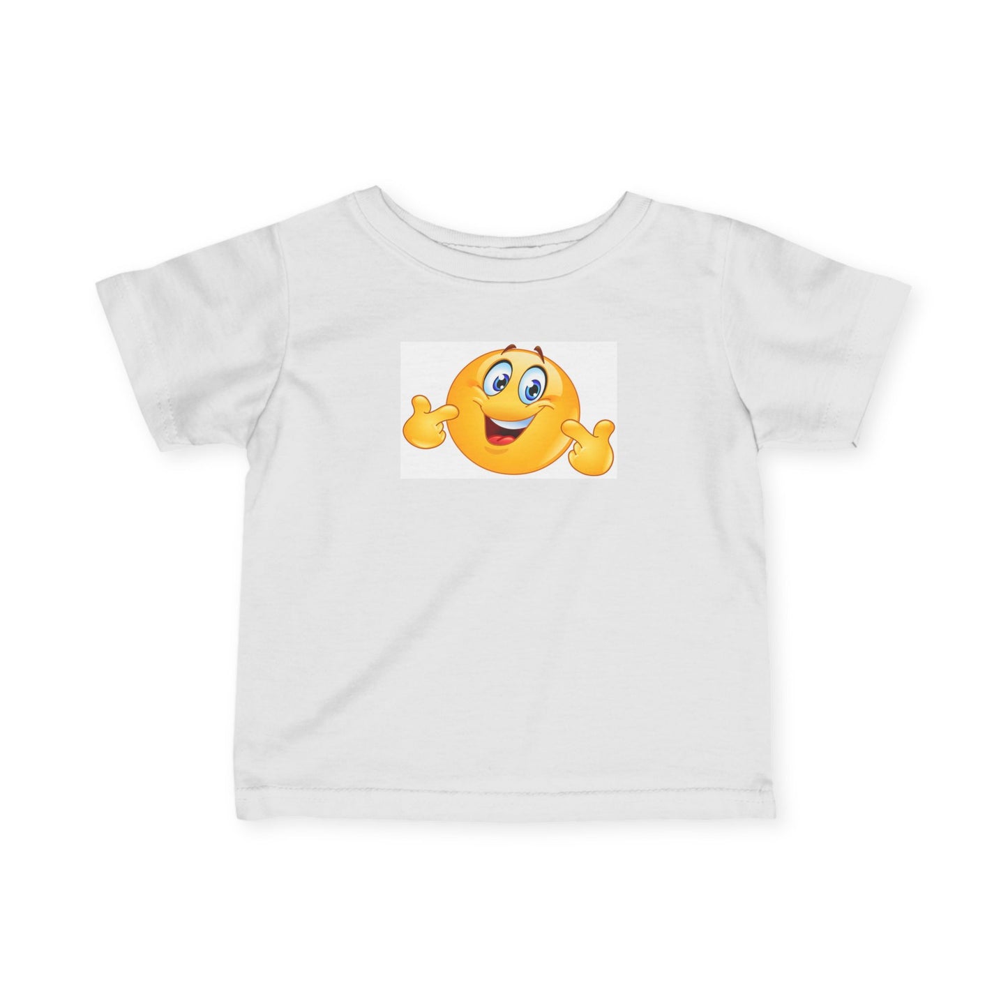 Cheerful Infant Emoji Tee, Cute Baby Shirt, Toddler Graphic T-Shirt, Funny Kids Clothes, Adorable Gift for New Parents