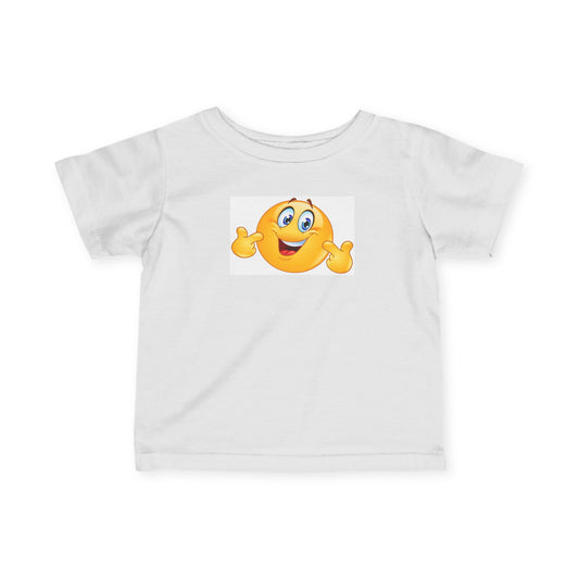 Cheerful Infant Emoji Tee, Cute Baby Shirt, Toddler Graphic T-Shirt, Funny Kids Clothes, Adorable Gift for New Parents