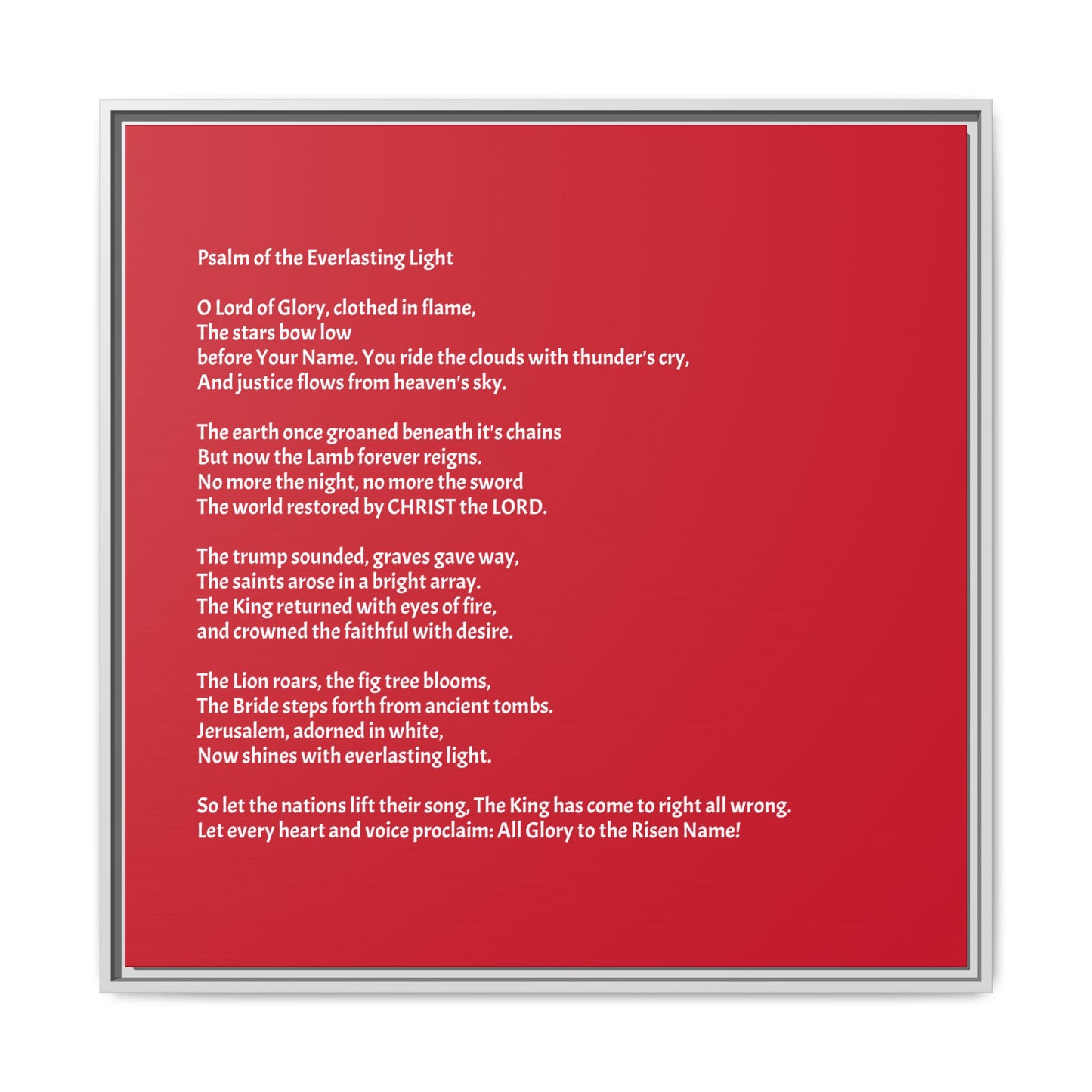 Psalm of the Everlasting Light (This Psalm is not originally from the HOLY Bible, it is simply inspired by the HOLY Bible)