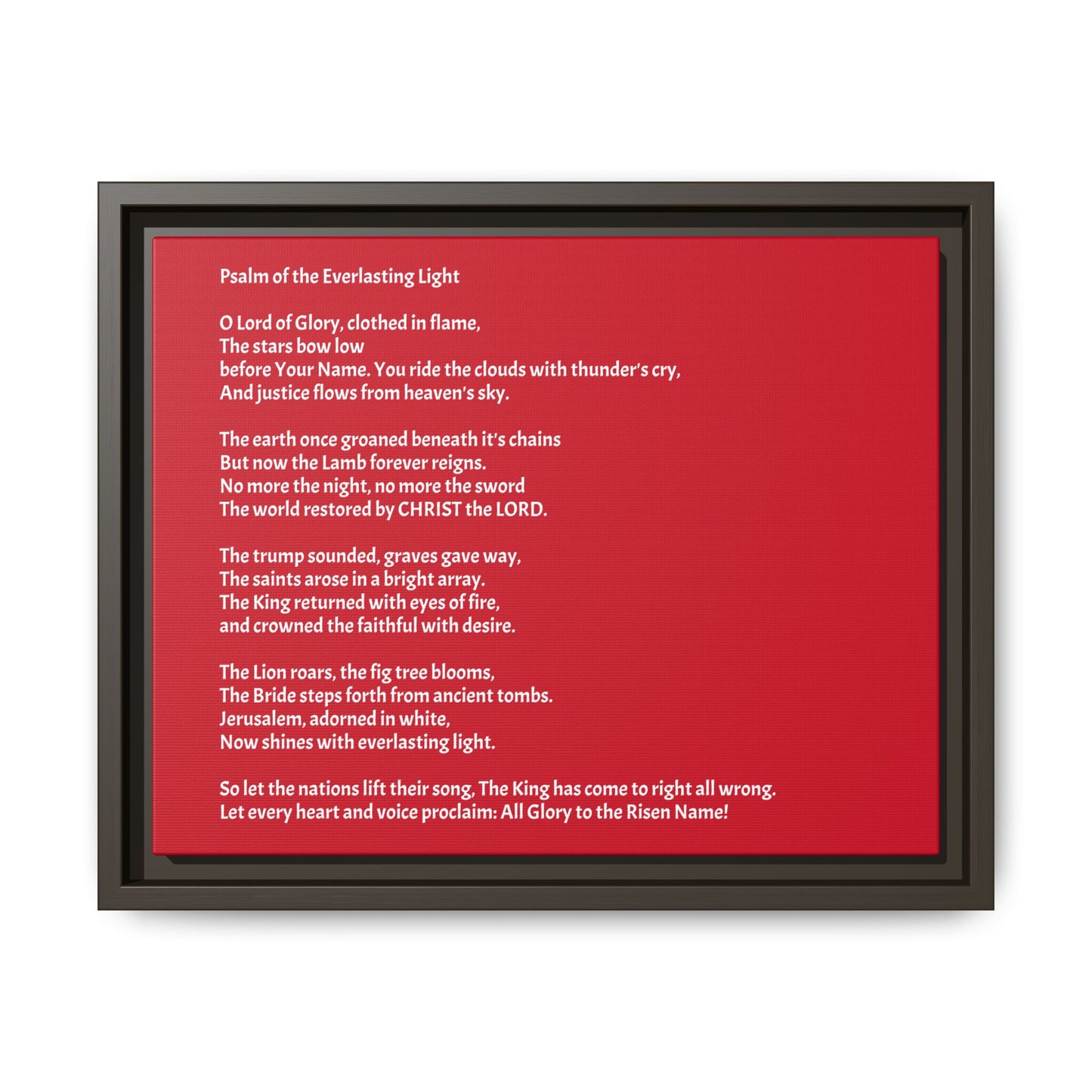 Psalm of the Everlasting Light (This Psalm is not originally from the HOLY Bible, it is simply inspired by the HOLY Bible)