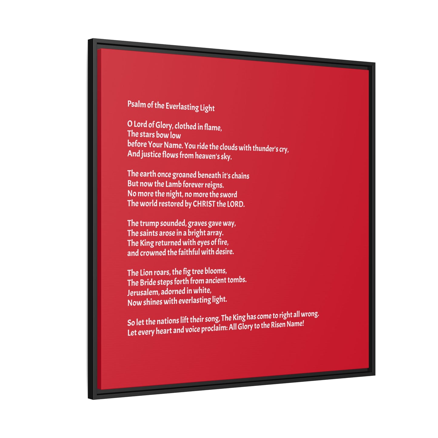 Psalm of the Everlasting Light (This Psalm is not originally from the HOLY Bible, it is simply inspired by the HOLY Bible)