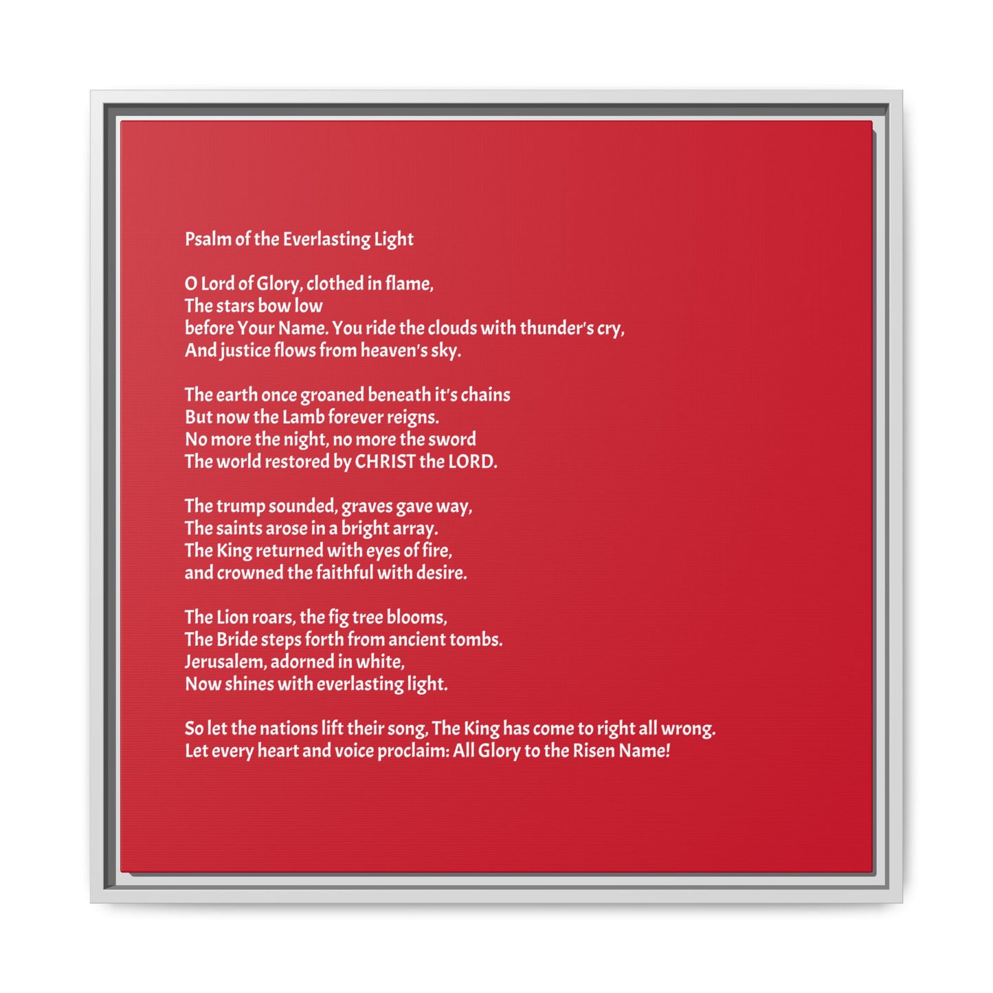 Psalm of the Everlasting Light (This Psalm is not originally from the HOLY Bible, it is simply inspired by the HOLY Bible)