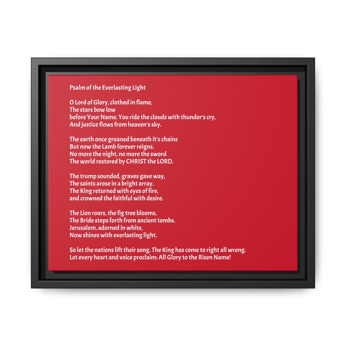 Psalm of the Everlasting Light (This Psalm is not originally from the HOLY Bible, it is simply inspired by the HOLY Bible)