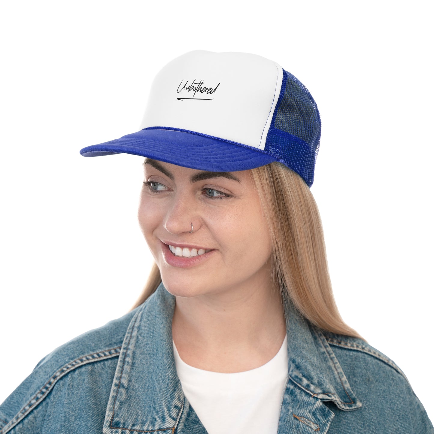 Unbothered Trucker Cap | Stylish Casual Headwear for Relaxed Vibes, Perfect for Outdoor Activities and Gift Giving