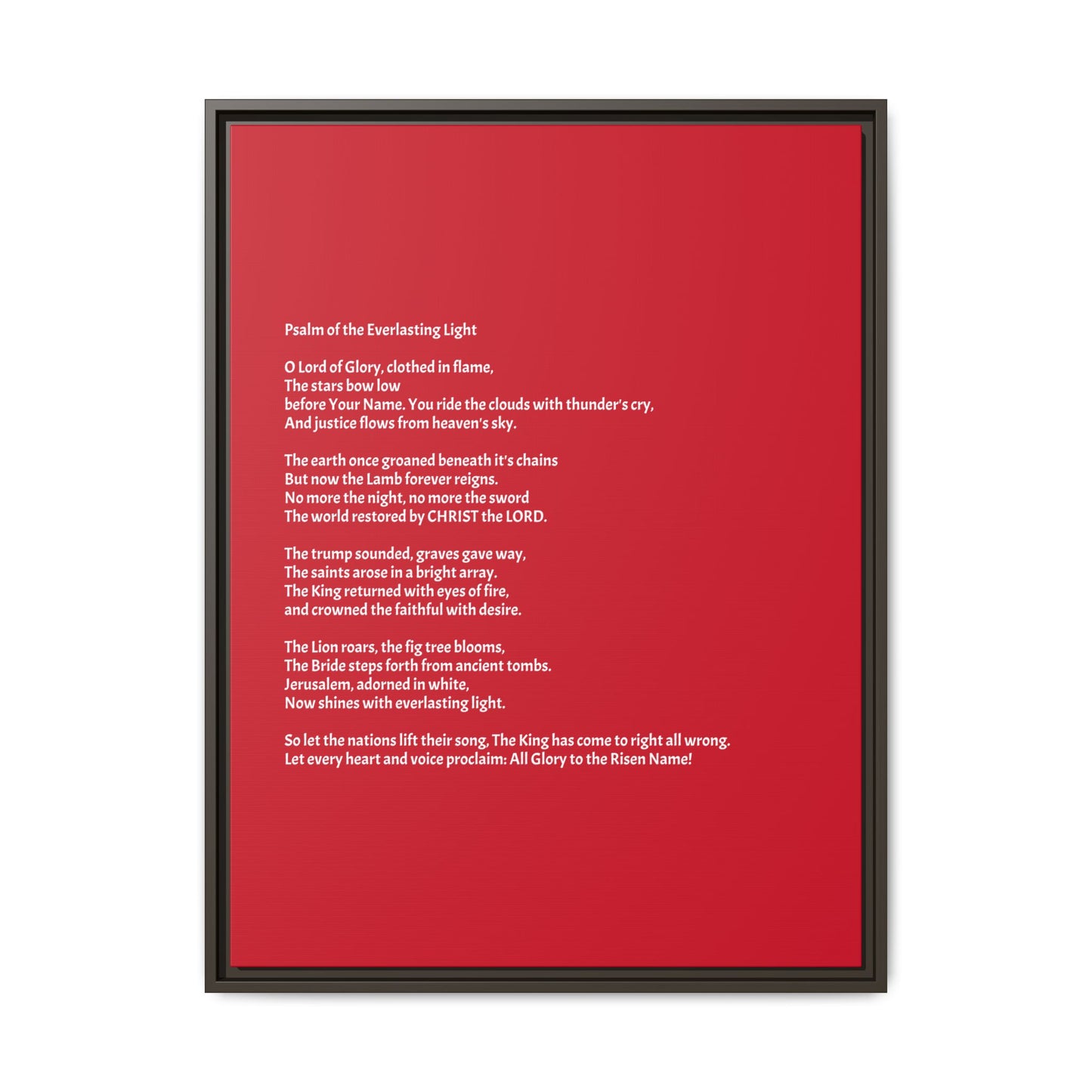 Psalm of the Everlasting Light (This Psalm is not originally from the HOLY Bible, it is simply inspired by the HOLY Bible)