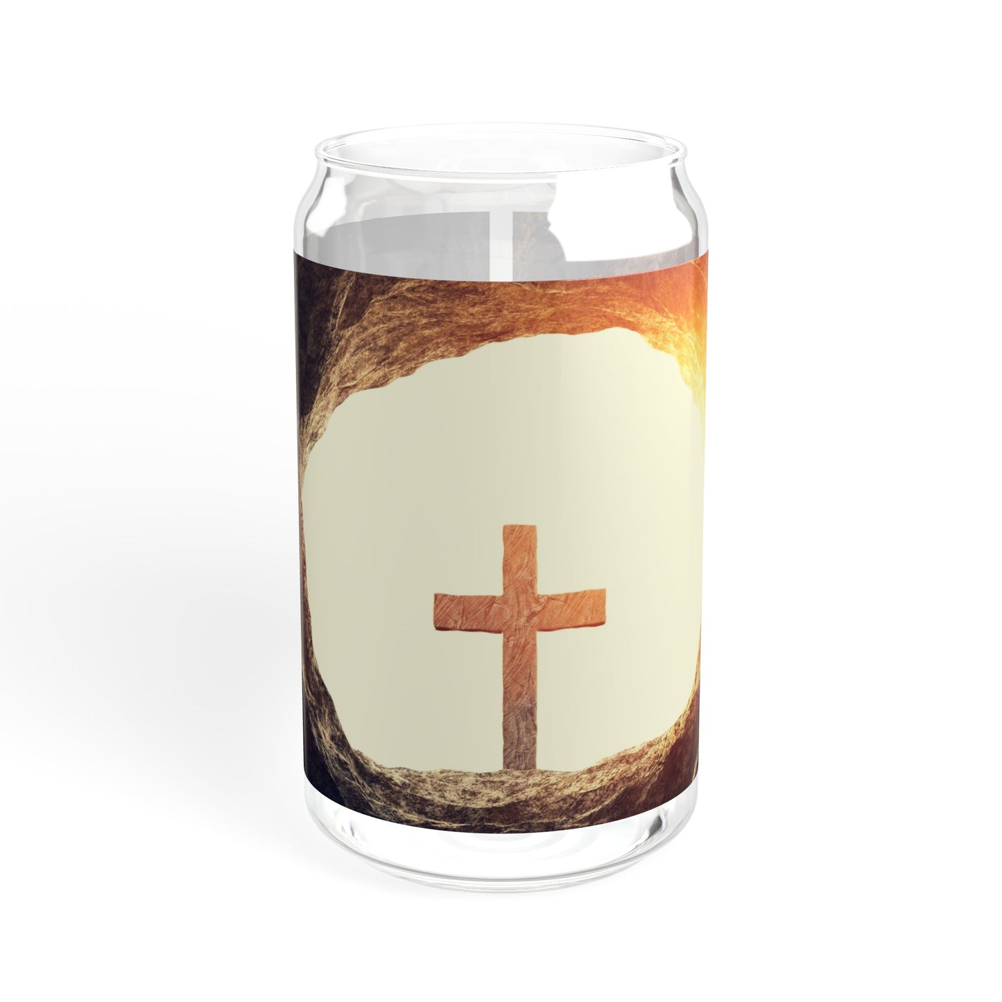 Faith-Inspired Sipper Glass, 16oz with Cross Design - Eco-Friendly Drinkware for Daily Inspiration, Christian Gifts, Church Events, [...]