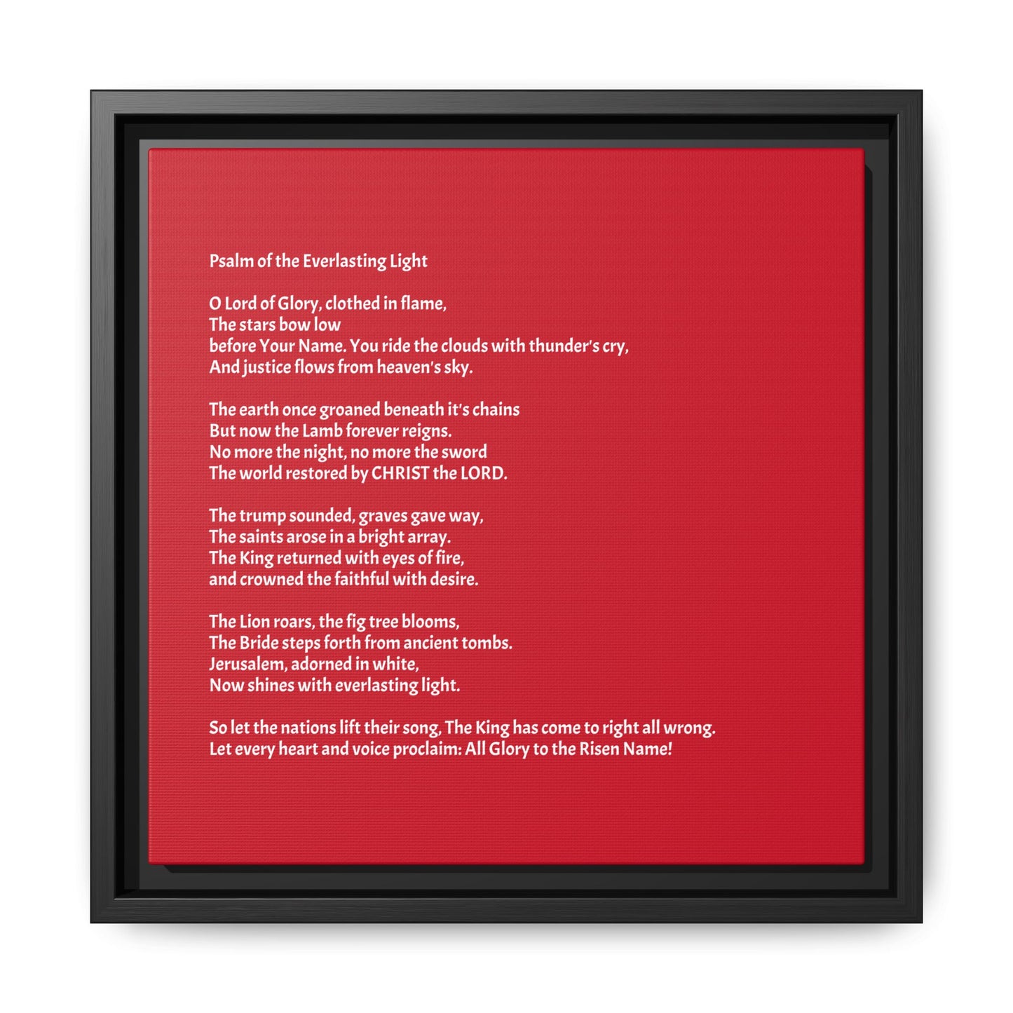 Psalm of the Everlasting Light (This Psalm is not originally from the HOLY Bible, it is simply inspired by the HOLY Bible)