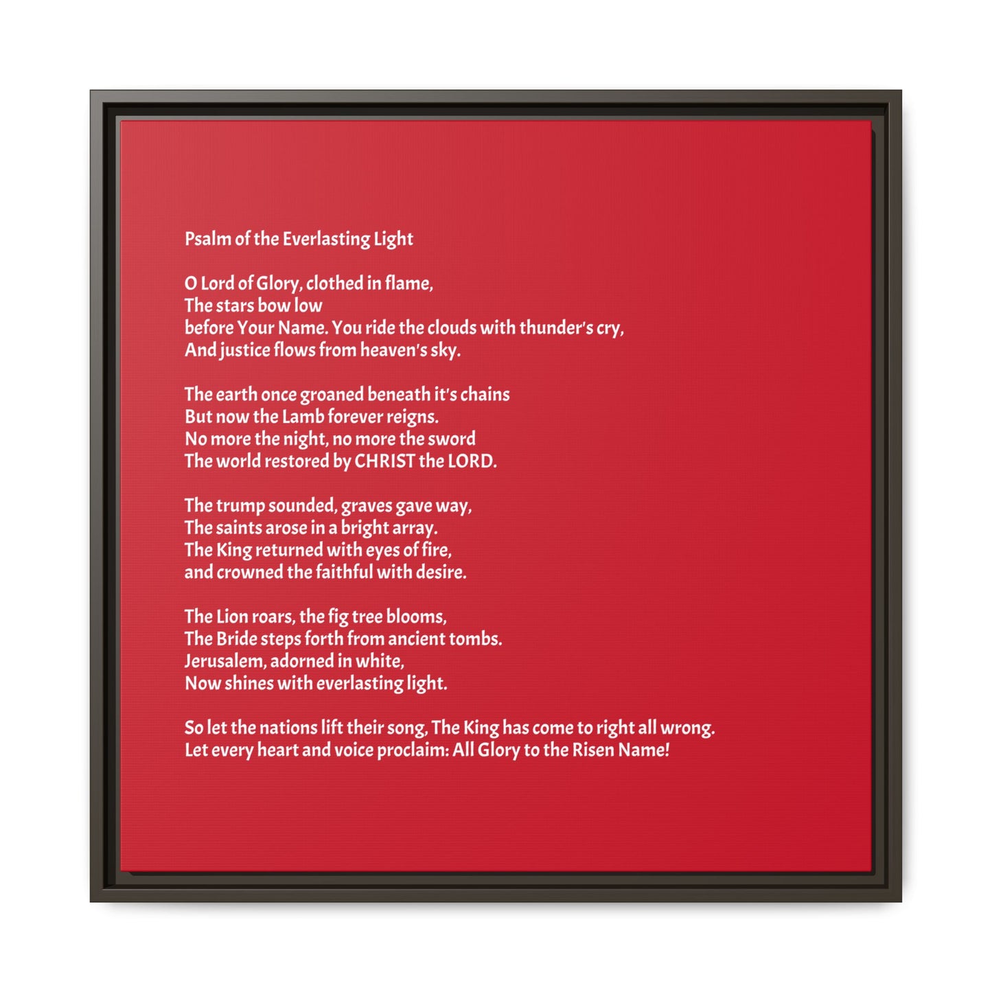 Psalm of the Everlasting Light (This Psalm is not originally from the HOLY Bible, it is simply inspired by the HOLY Bible)