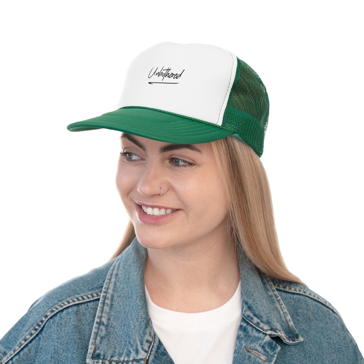 Unbothered Trucker Cap | Stylish Casual Headwear for Relaxed Vibes, Perfect for Outdoor Activities and Gift Giving